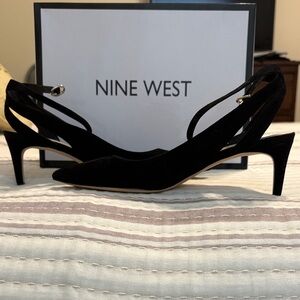 Nine West Black Strappy Heels